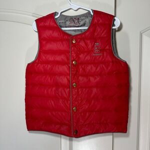 Vintage Japan Anime Cartoon Baby Bobdog Red Puffer Vest Disney 7-8 Years